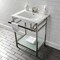 Kingston Brass VPB24187W46 24-Inch Ceramic Console Sink (4-Inch, 3-Hole), White/Polished Nickel VPB24187W46 - alternate 3
